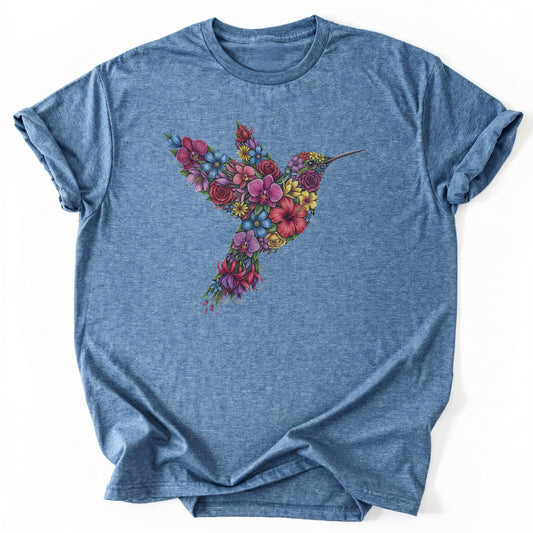 T-Shirt Heather Indigo / S Pulsing Petals Perfection