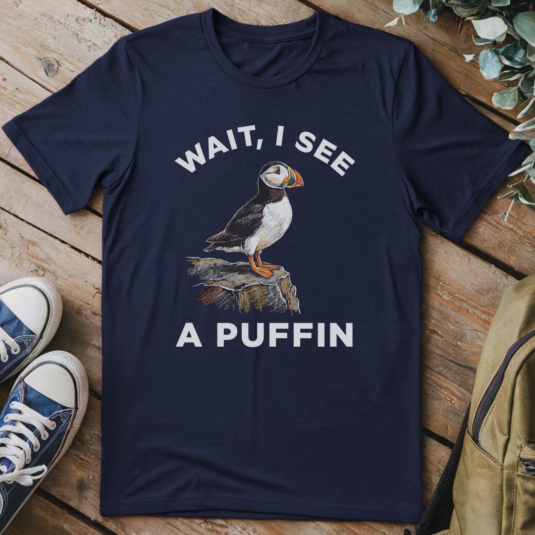 T-Shirt Navy / S I See A Puffin