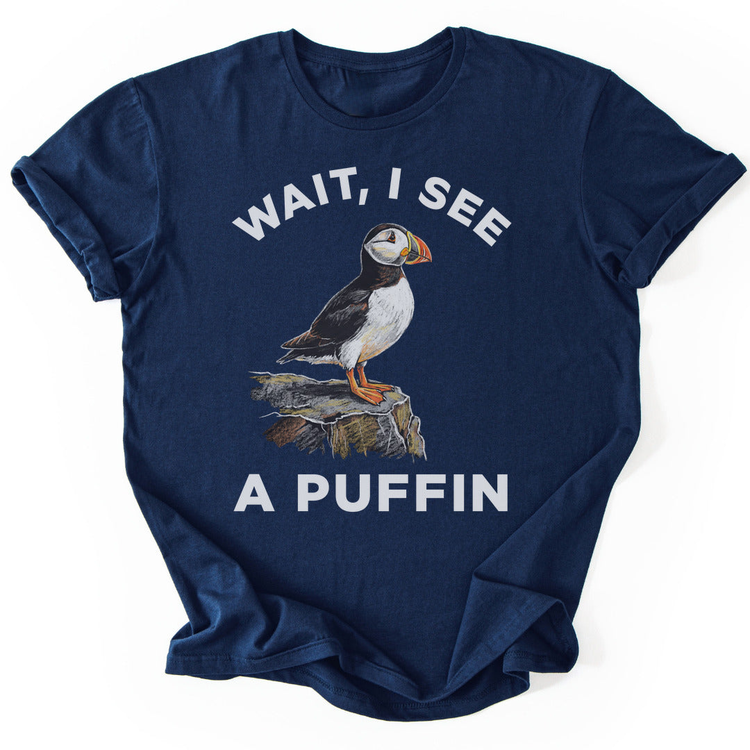 T-Shirt Navy / S I See A Puffin