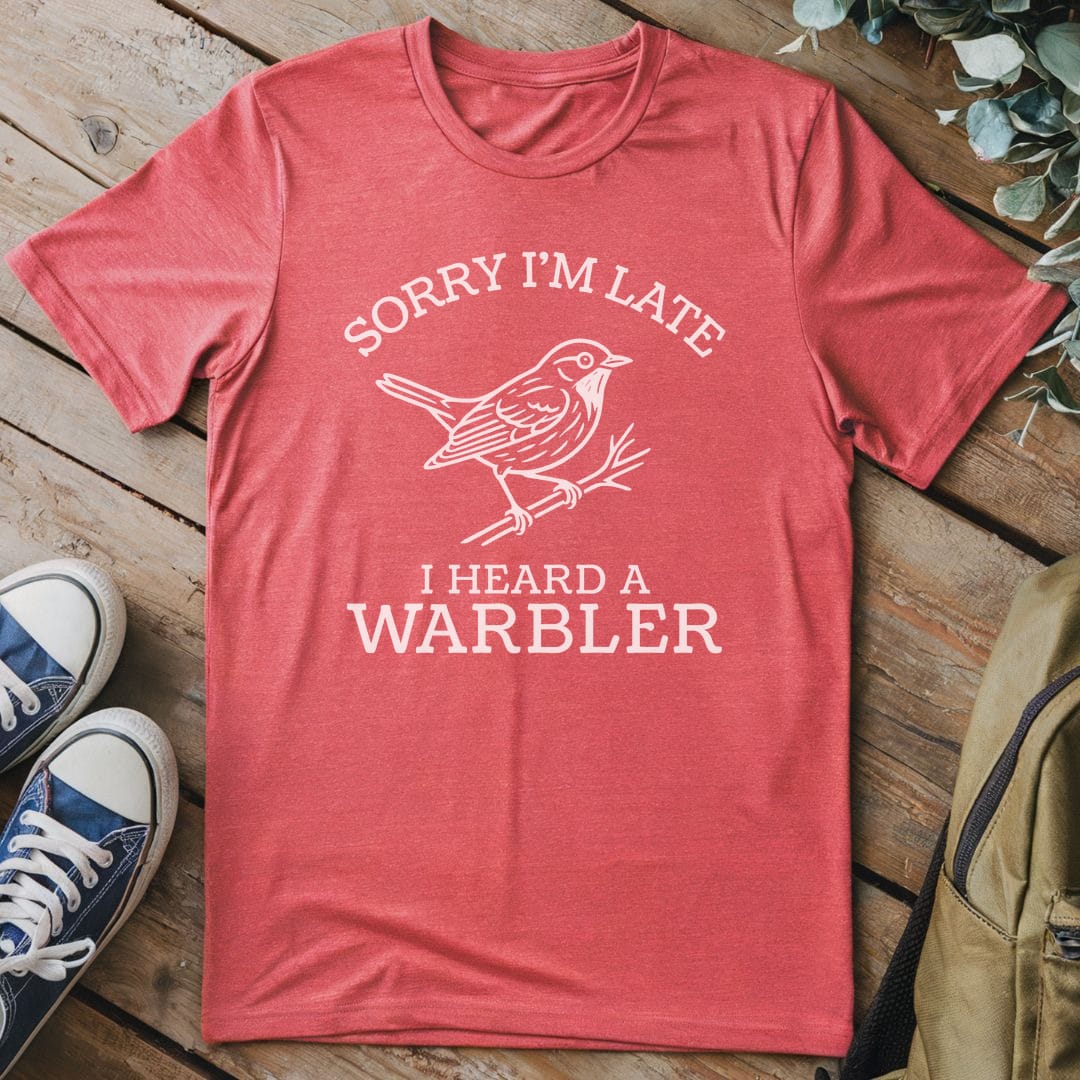 T-Shirt Heather Red / S I Heard A Warbler