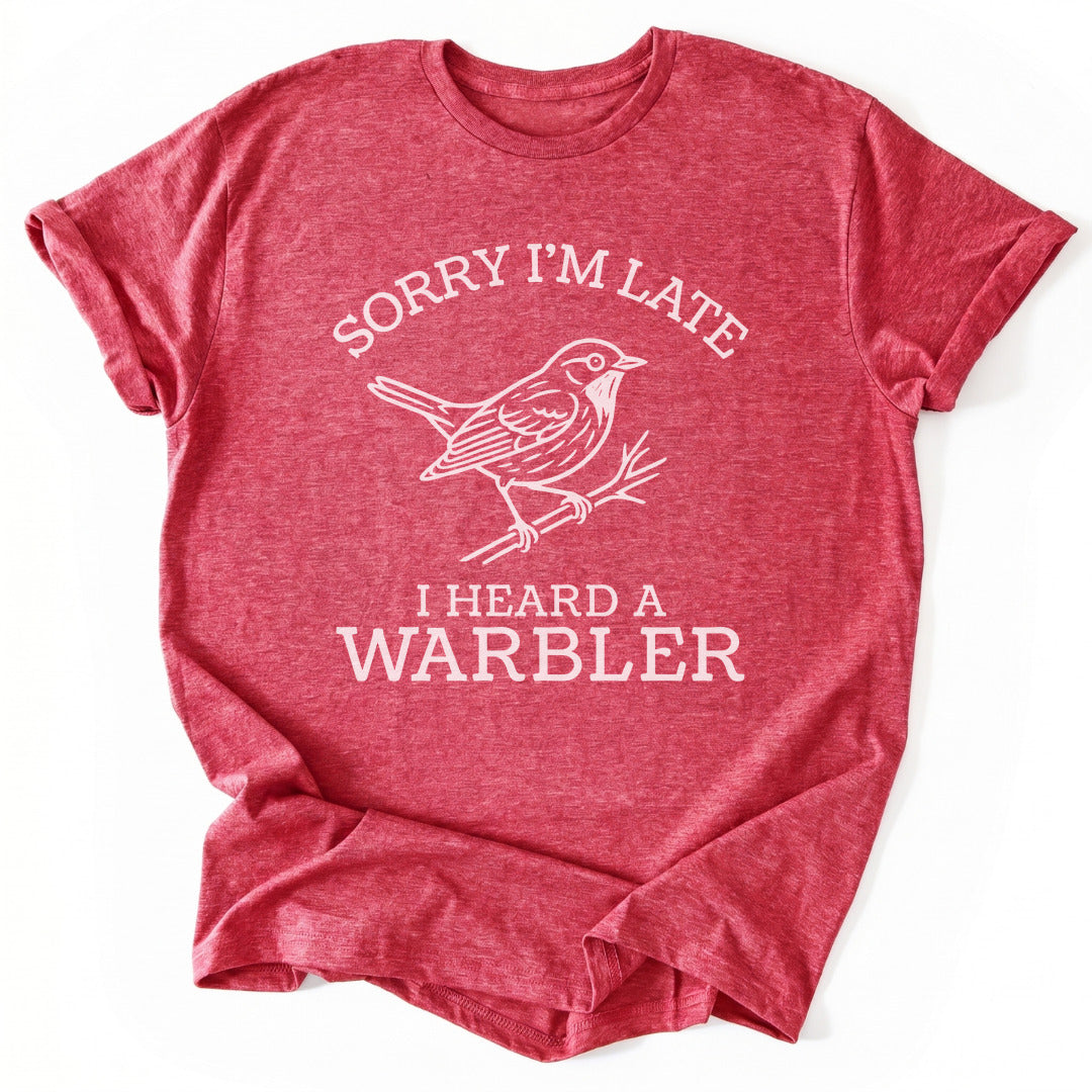 T-Shirt Heather Red / S I Heard A Warbler
