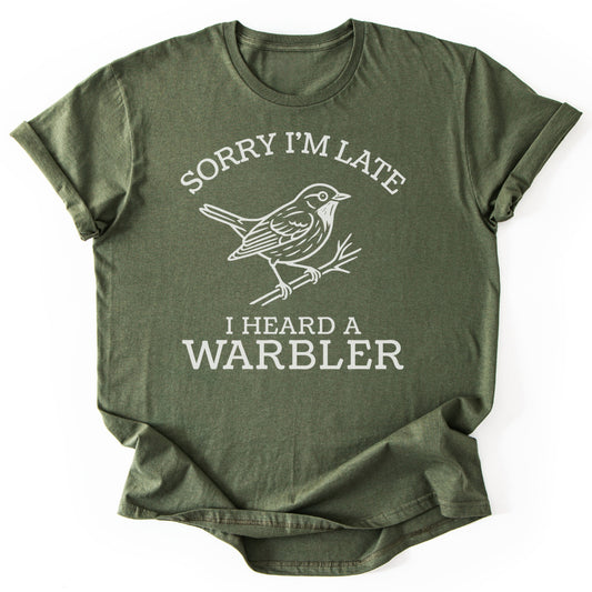 T-Shirt Military Green / S I Heard A Warbler