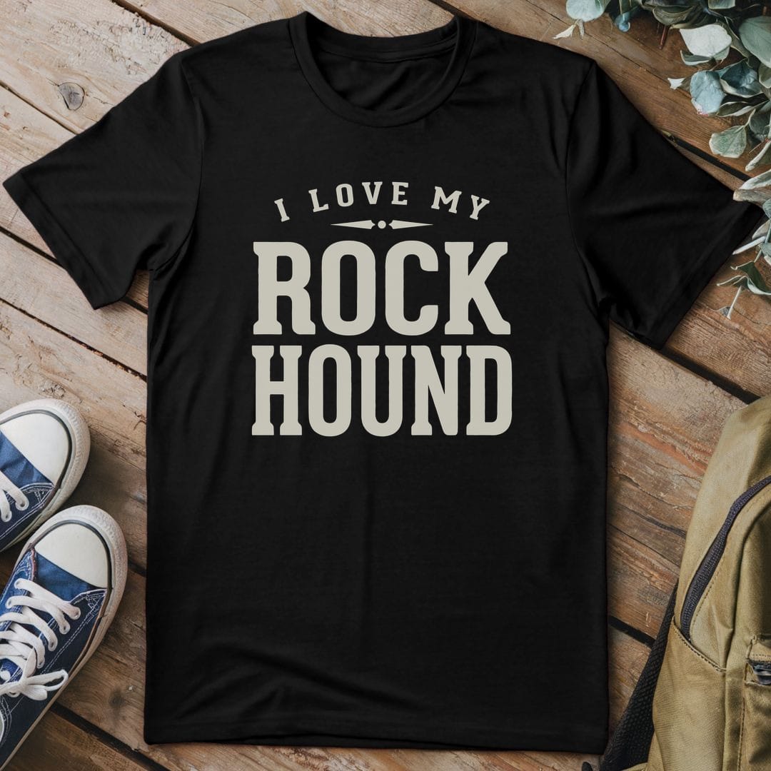 T-Shirt Black / S I Love My Rock Hound