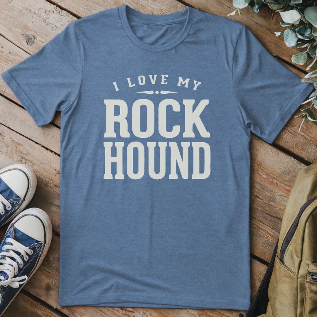 T-Shirt Heather Indigo / S I Love My Rock Hound