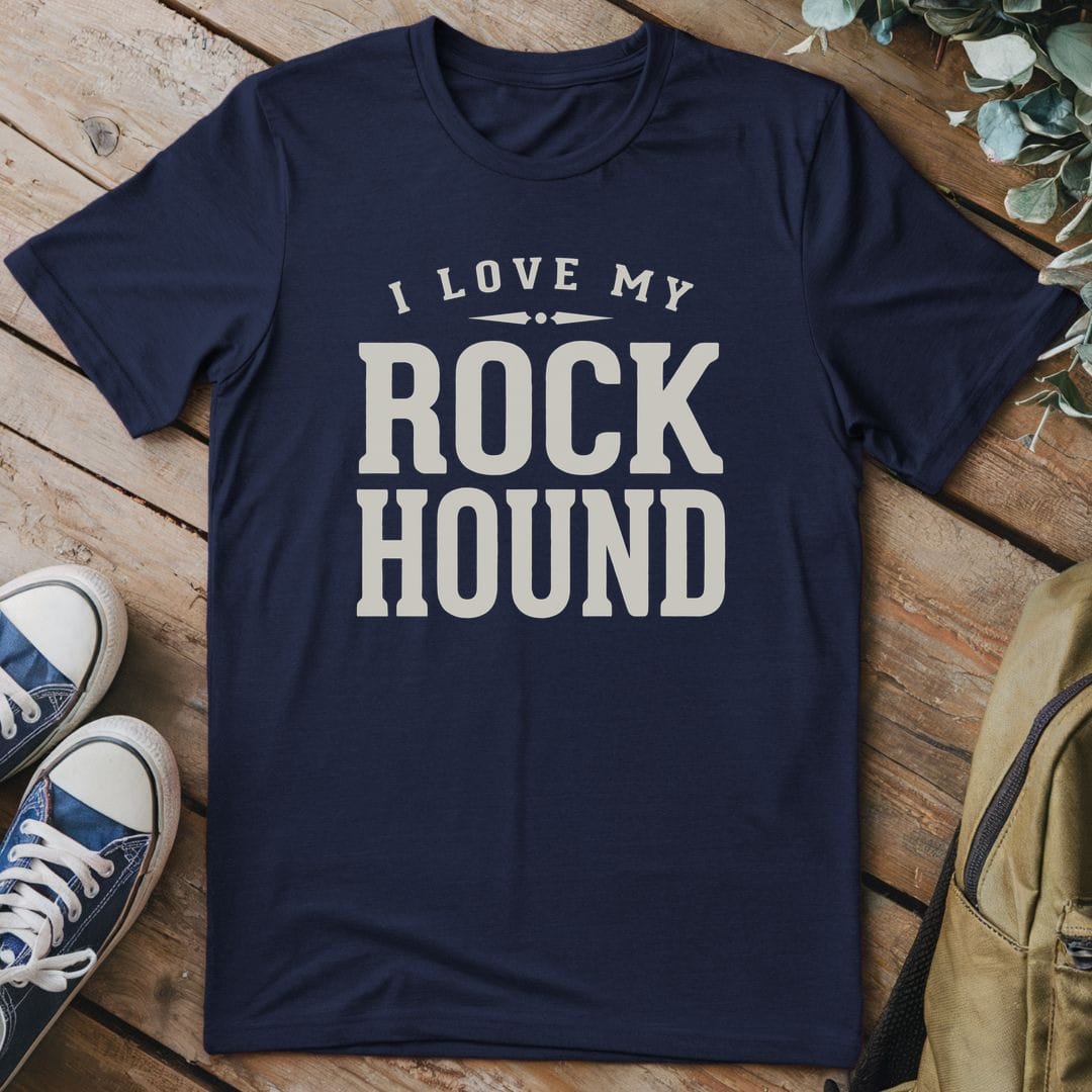 T-Shirt Navy / S I Love My Rock Hound