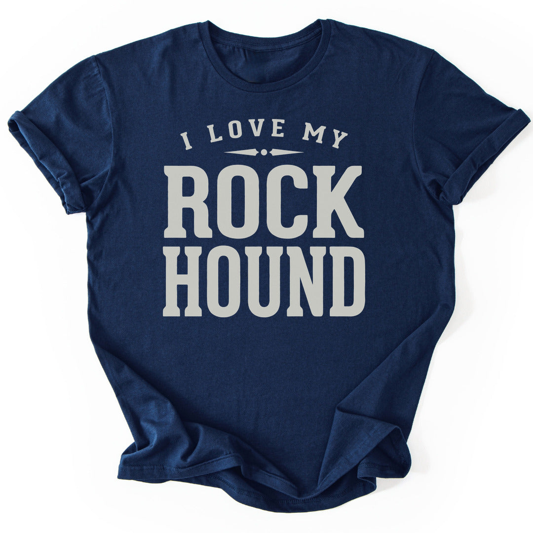 T-Shirt Navy / S I Love My Rock Hound