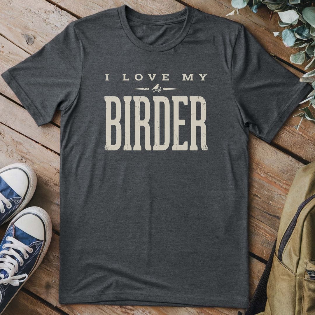 T-Shirt Dark Heather / S I Love My Birder