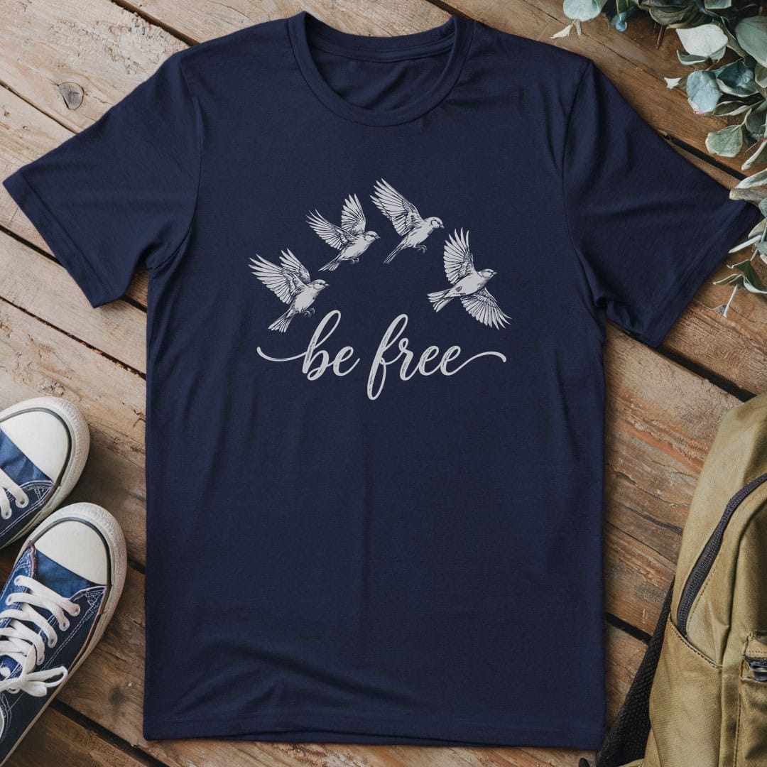 T-Shirt Navy / S Be Free Birds