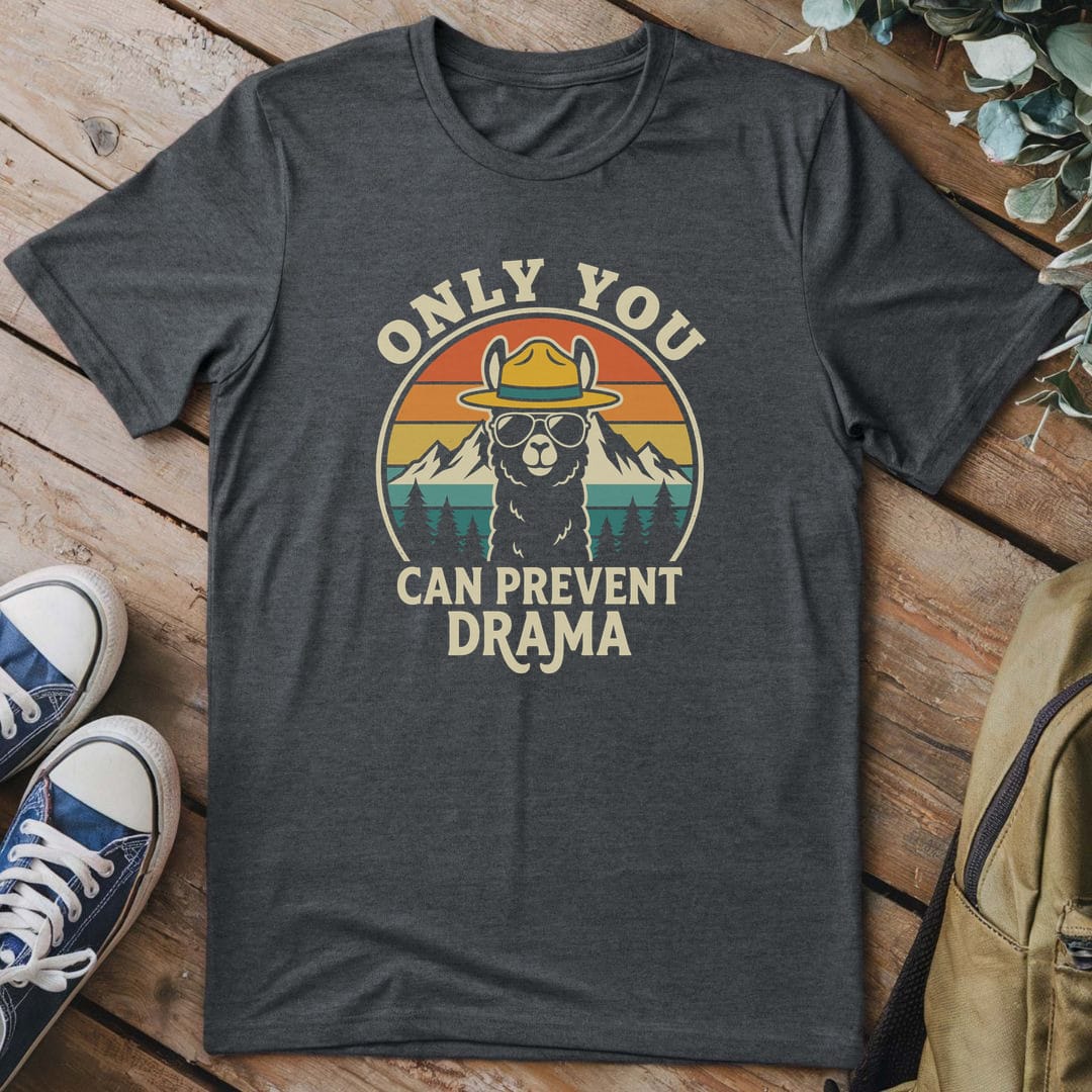 T-Shirt Dark Heather / S Llama Drama