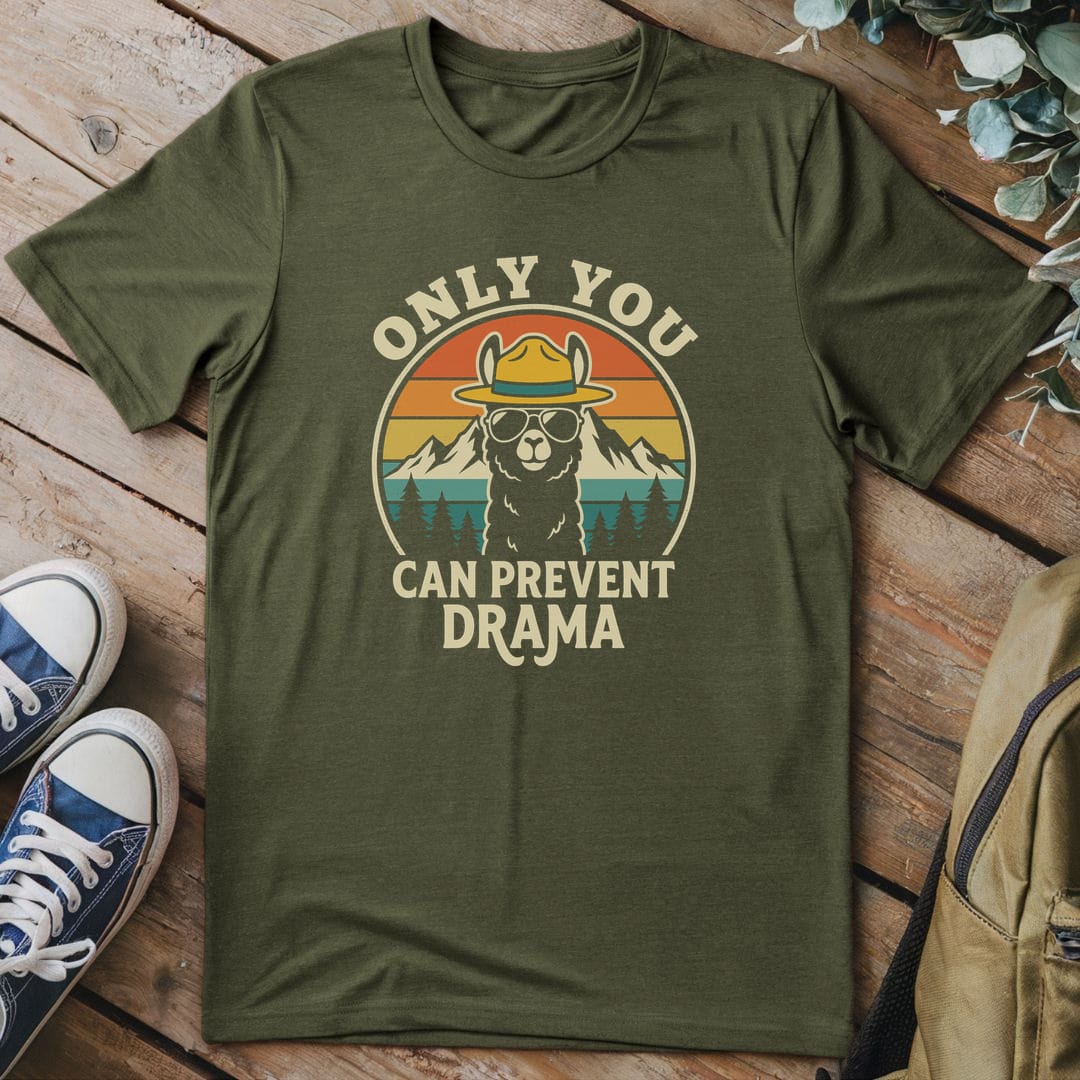T-Shirt Military Green / S Llama Drama