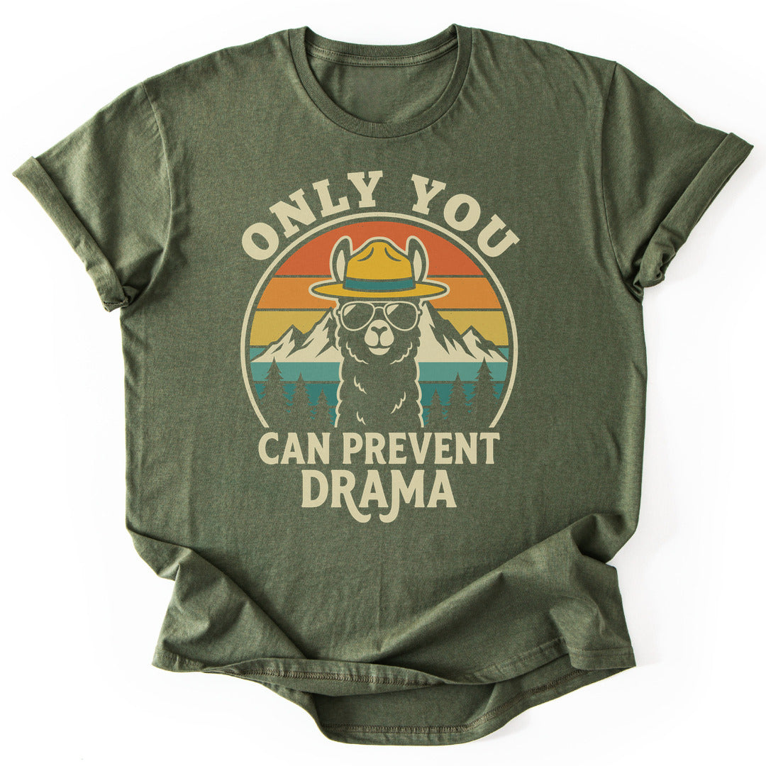 T-Shirt Military Green / S Llama Drama