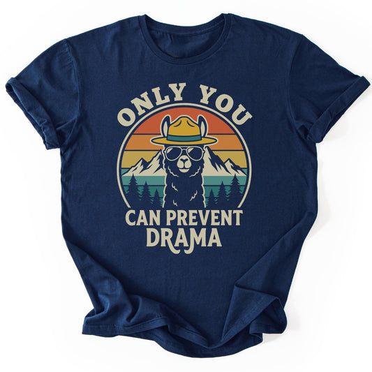 T-Shirt Navy / S Llama Drama
