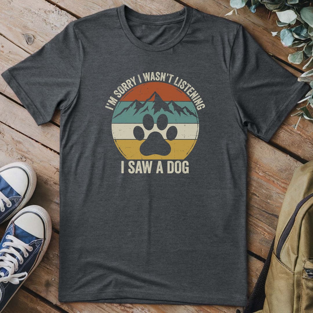 T-Shirt Dark Heather / S Distracted By Dogs