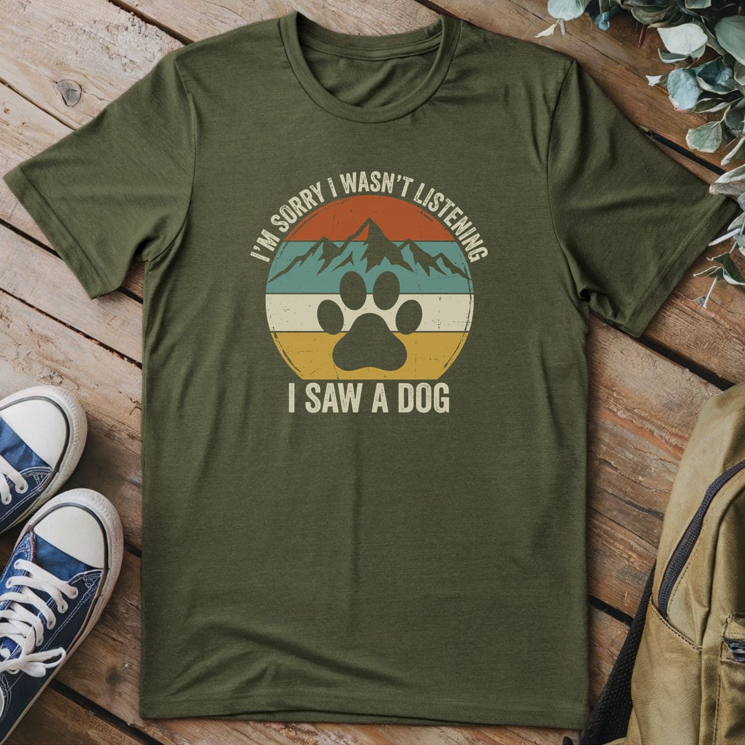 T-Shirt Military Green / S Distracted By Dogs