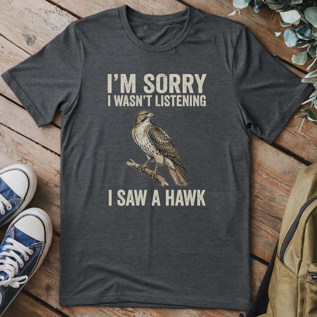 T-Shirt Dark Heather / S Unfocused Hawk