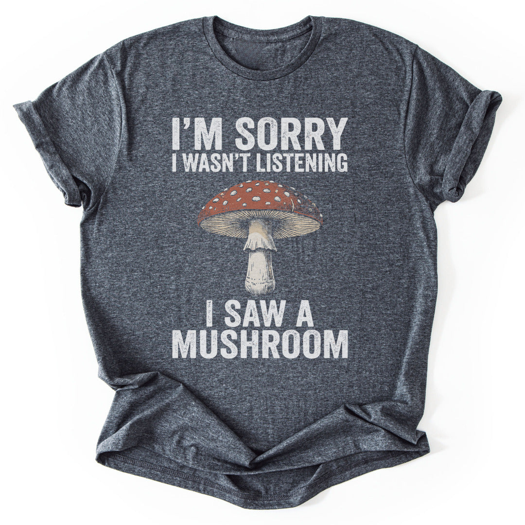 T-Shirt Dark Heather / S Distraction by Mushrooms