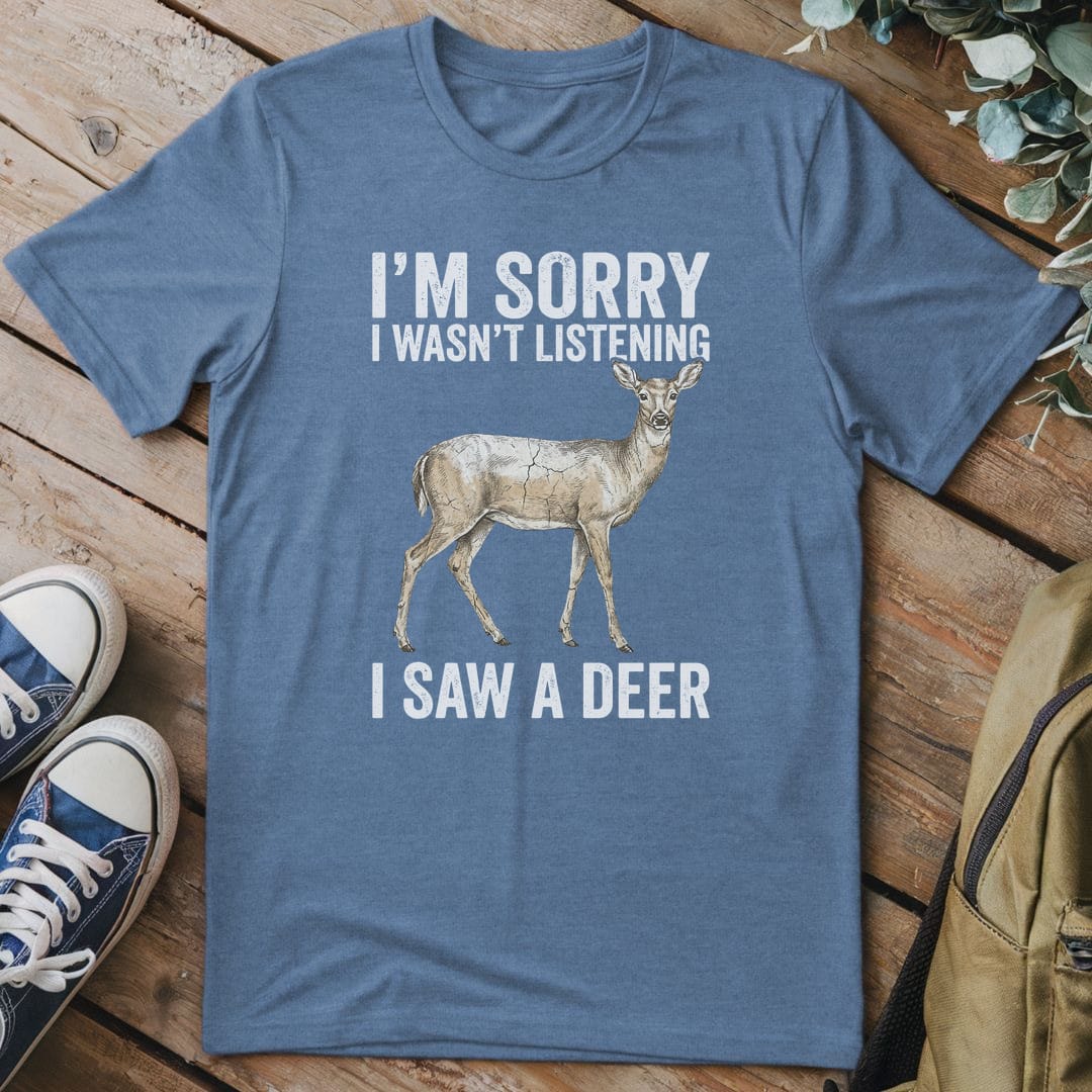 T-Shirt Heather Indigo / S Distracted By Deer