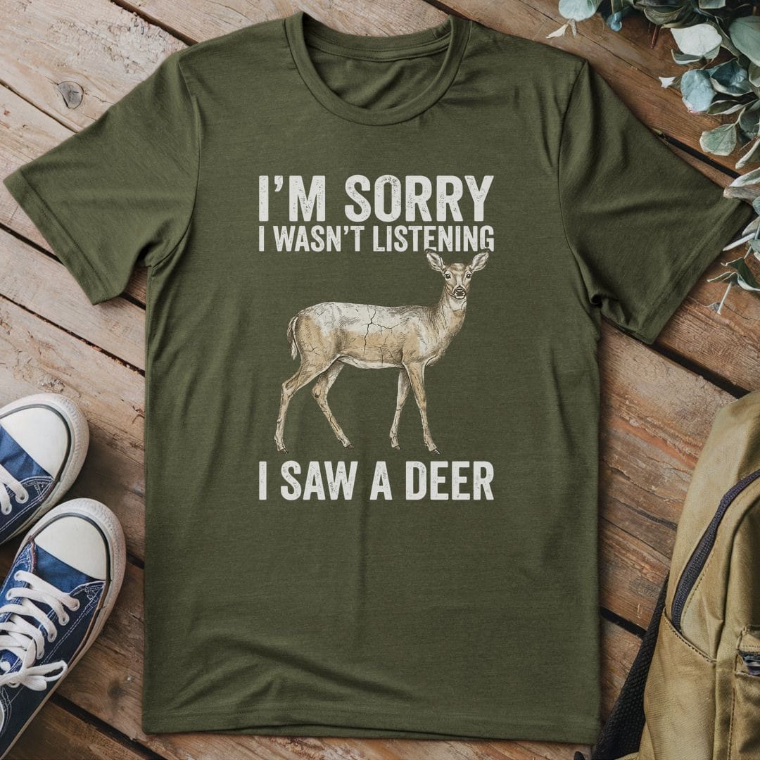 T-Shirt Military Green / S Distracted By Deer