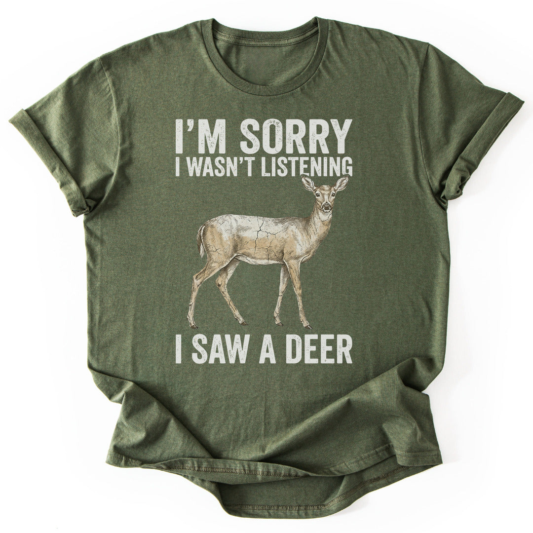 T-Shirt Military Green / S Distracted By Deer