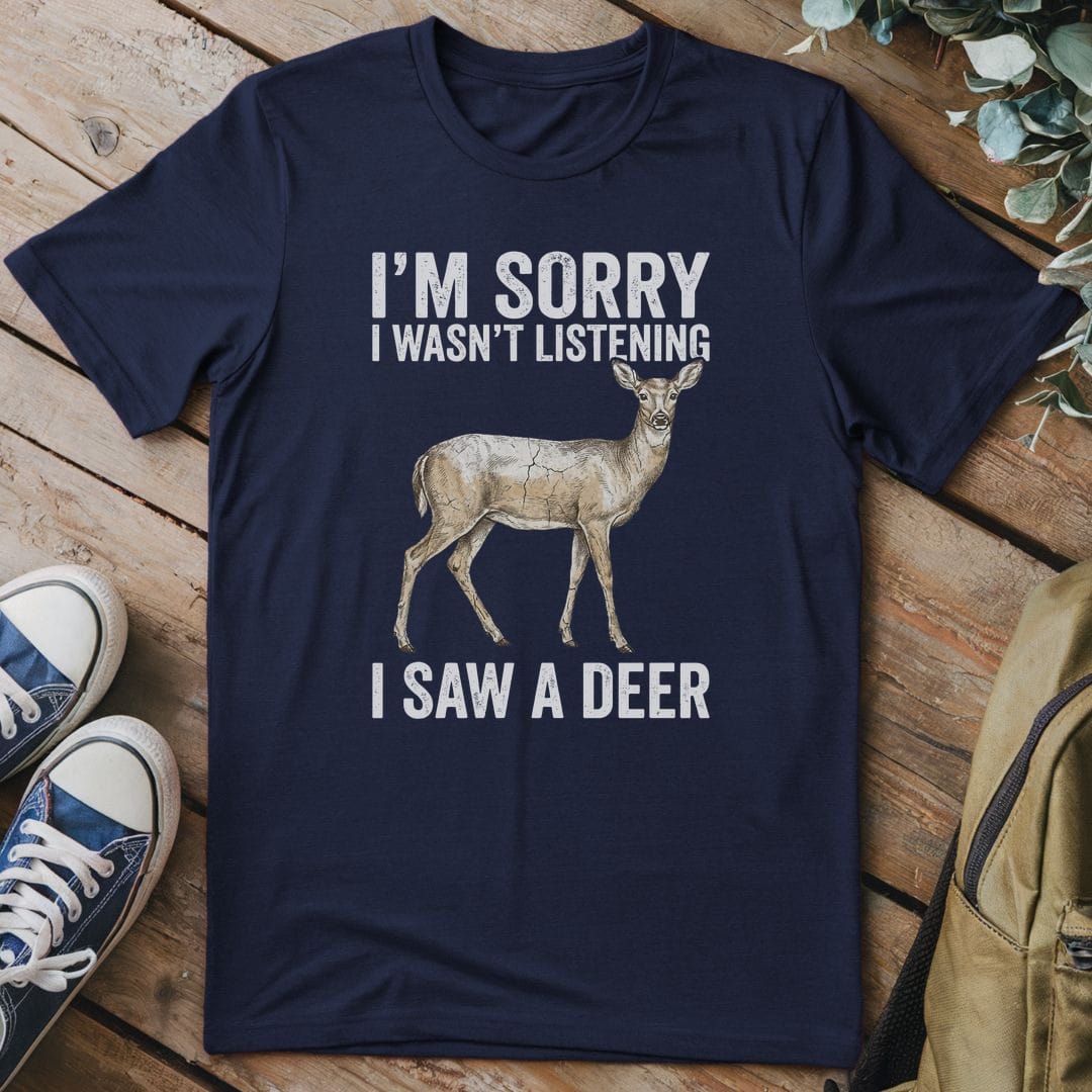 T-Shirt Navy / S Distracted By Deer