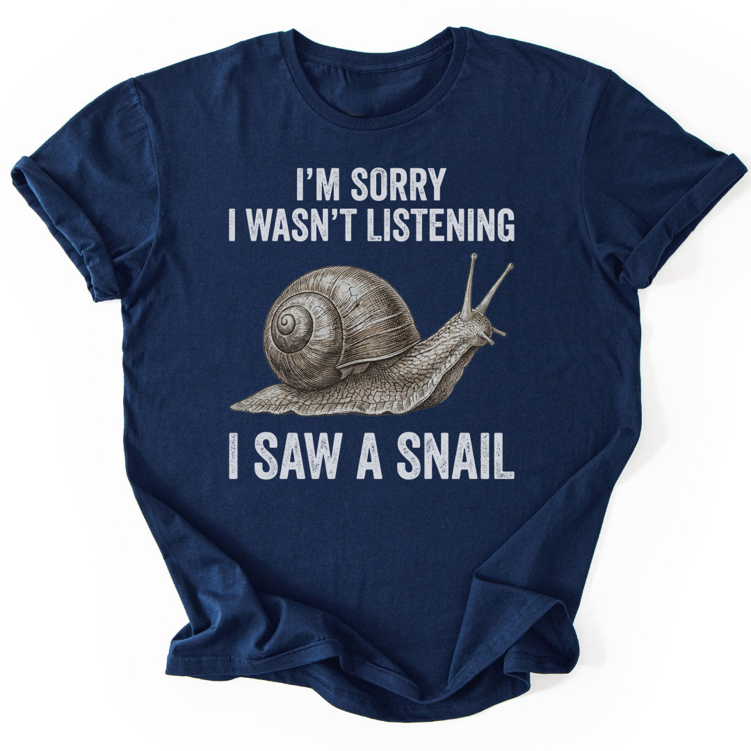 T-Shirt Navy / S Distracted By A Snail