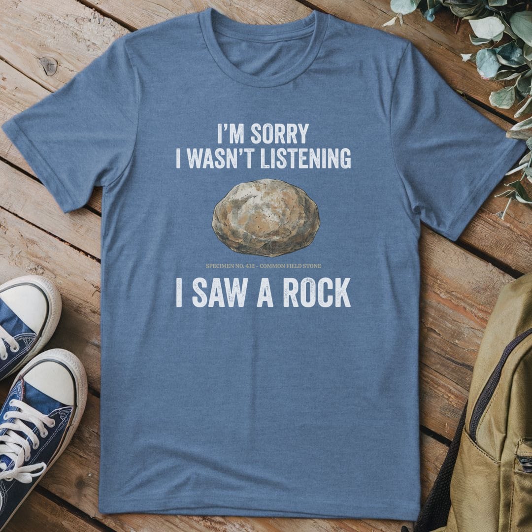 T-Shirt Heather Indigo / S Distracted Rock Specimen