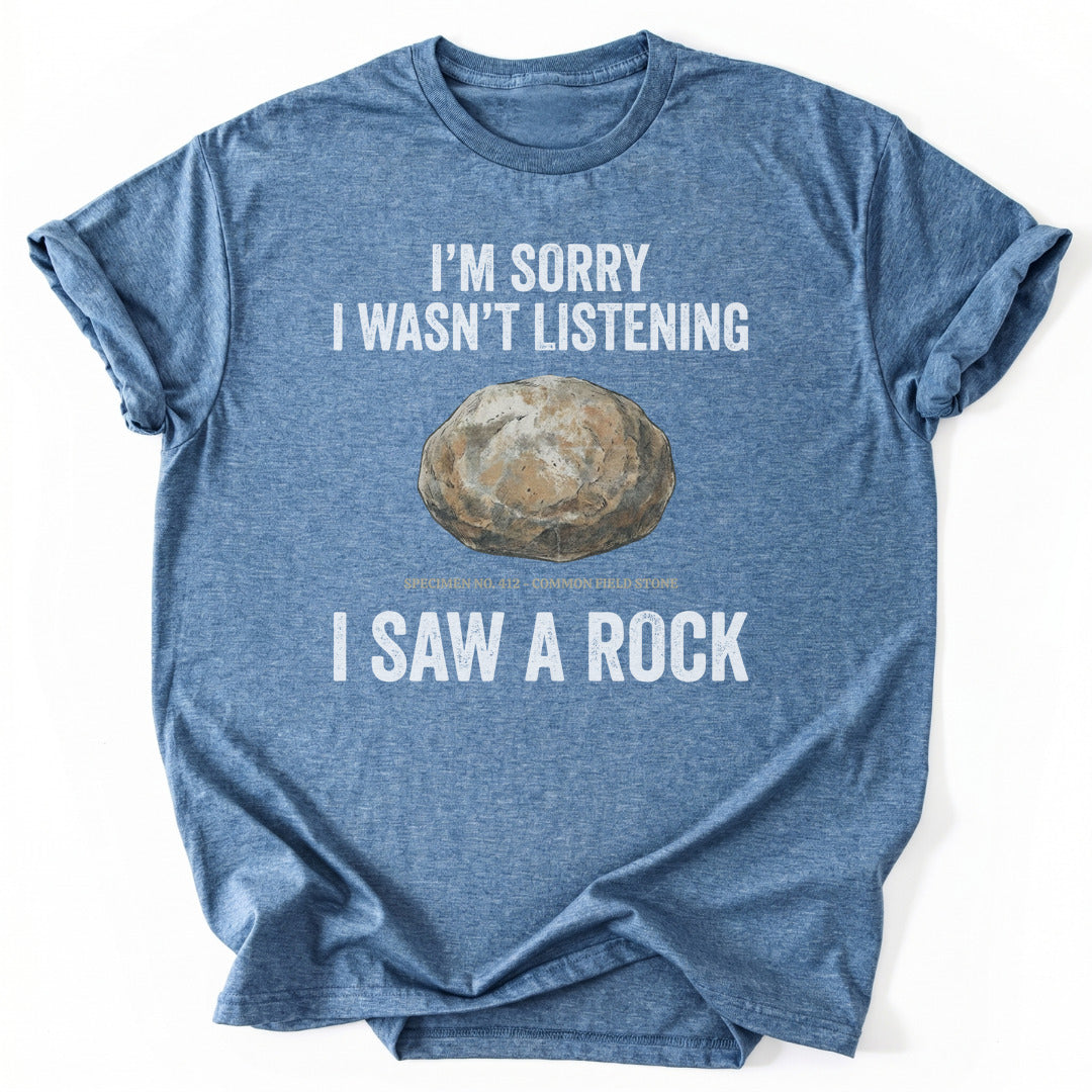 T-Shirt Heather Indigo / S Distracted Rock Specimen