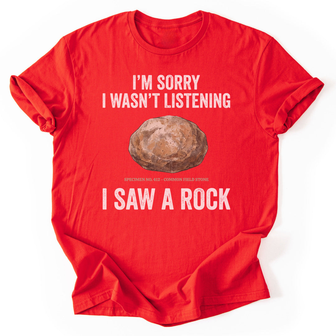T-Shirt Red / S Distracted Rock Specimen