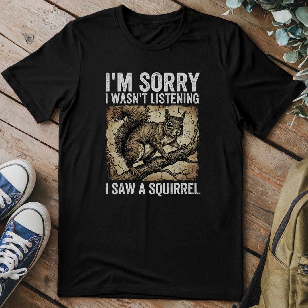 T-Shirt Black / S Squirrel Distraction