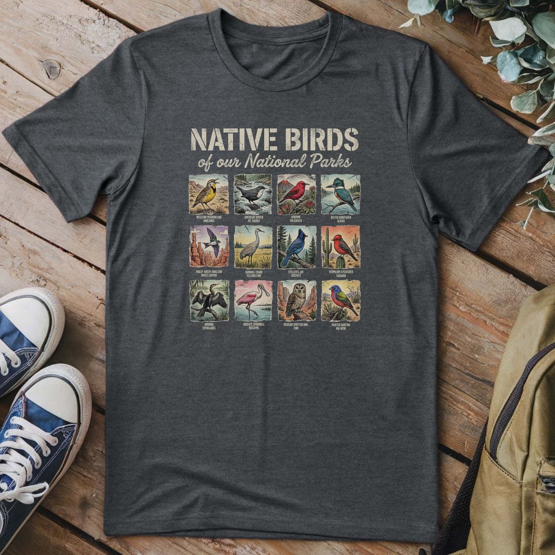 T-Shirt Dark Heather / S Native Birds