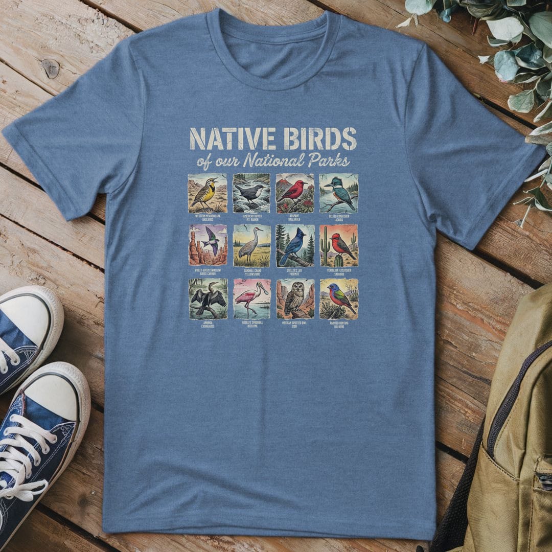 T-Shirt Heather Indigo / S Native Birds