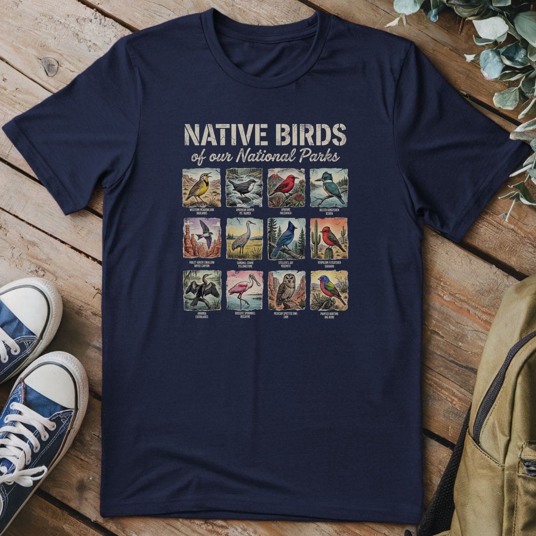 T-Shirt Navy / S Native Birds