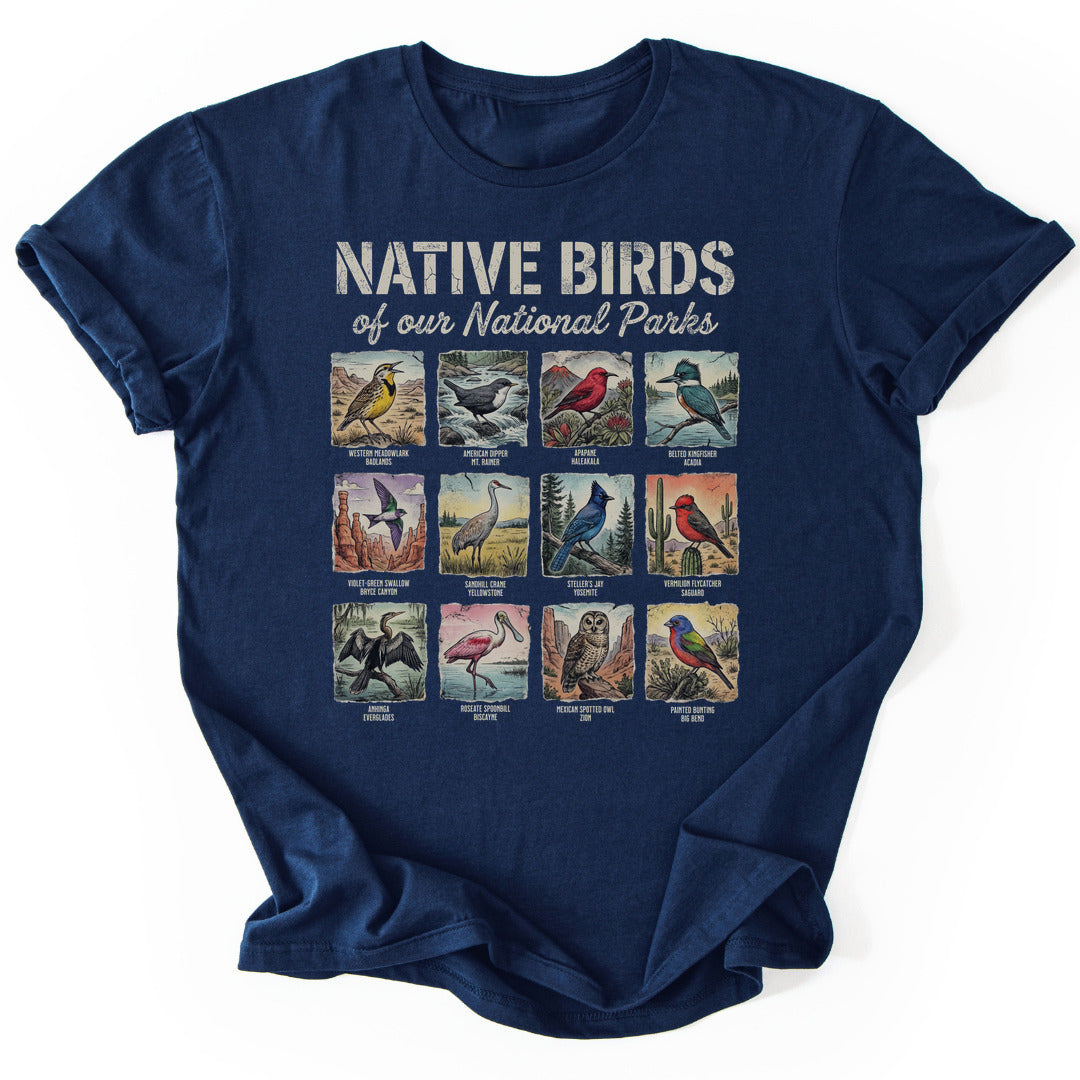 T-Shirt Navy / S Native Birds