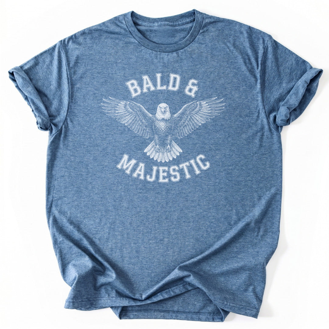 T-Shirt Heather Indigo / S Bald & Majestic