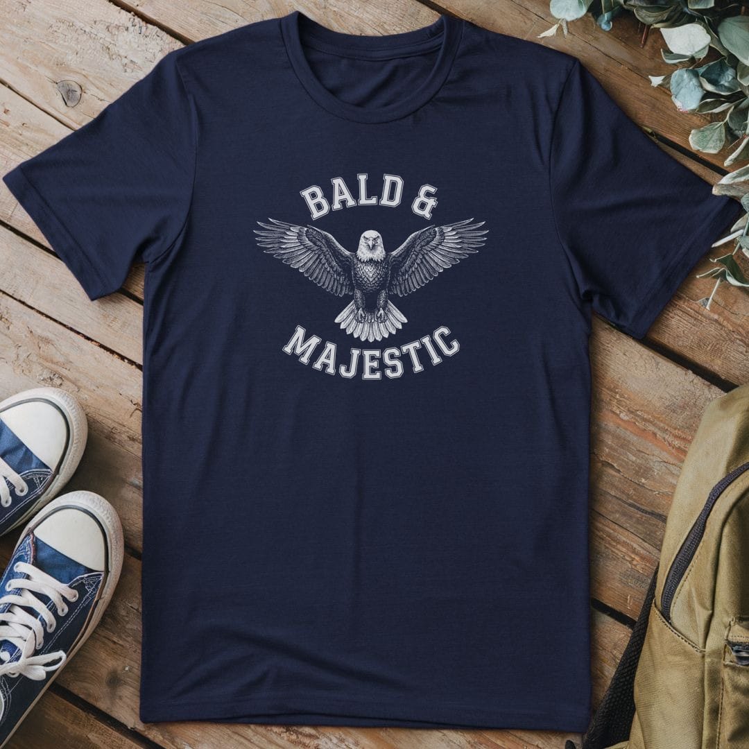 T-Shirt Navy / S Bald & Majestic
