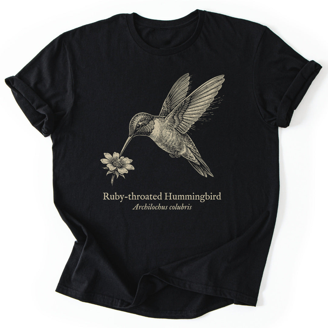 T-Shirt Black / S Hummingbird