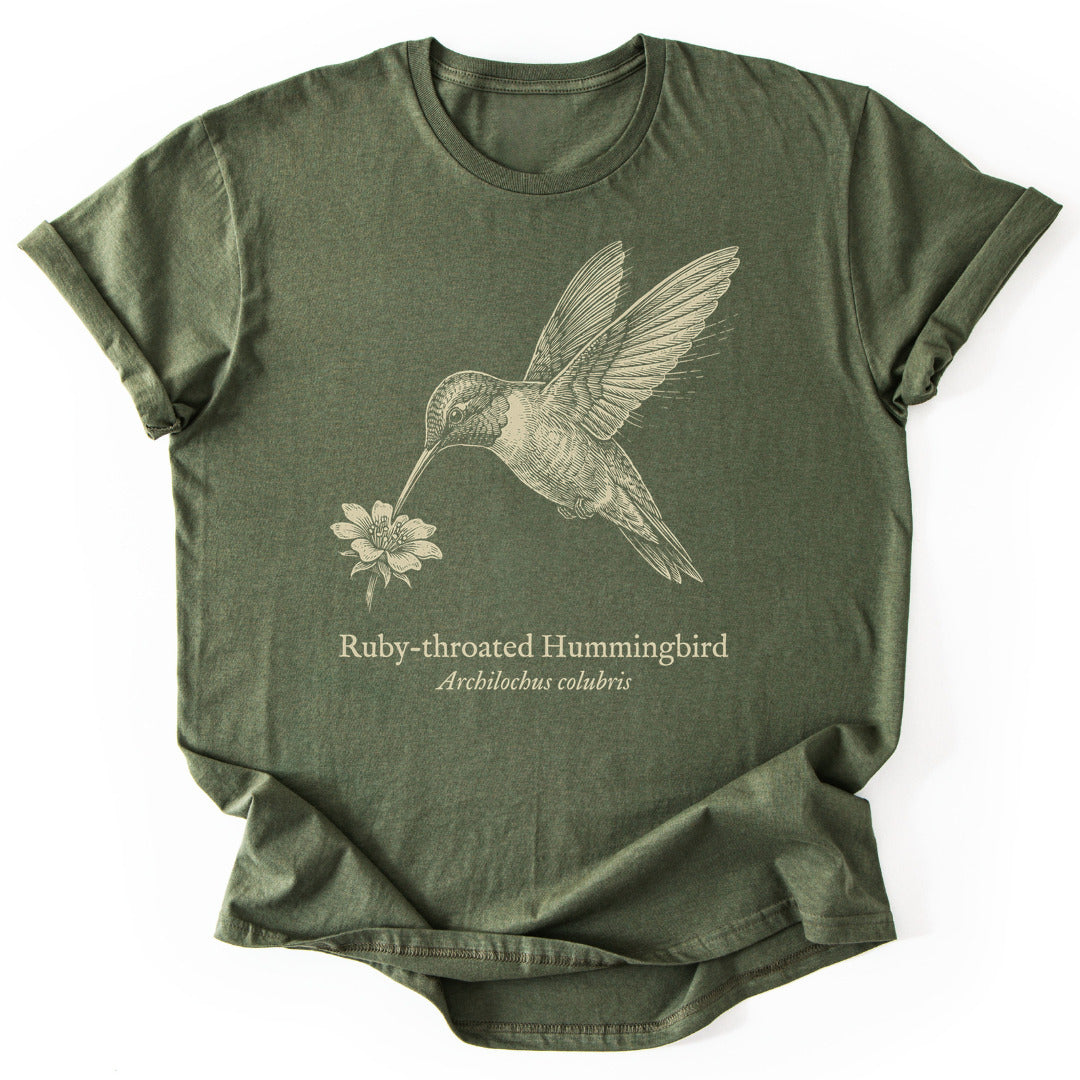 T-Shirt Military Green / S Hummingbird