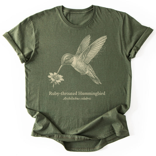 T-Shirt Military Green / S Hummingbird
