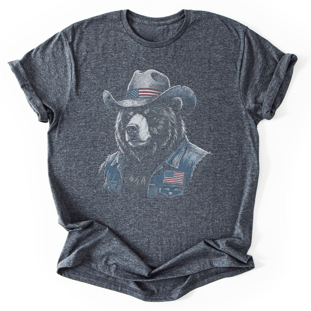 T-Shirt Dark Heather / S USA Cool Bear