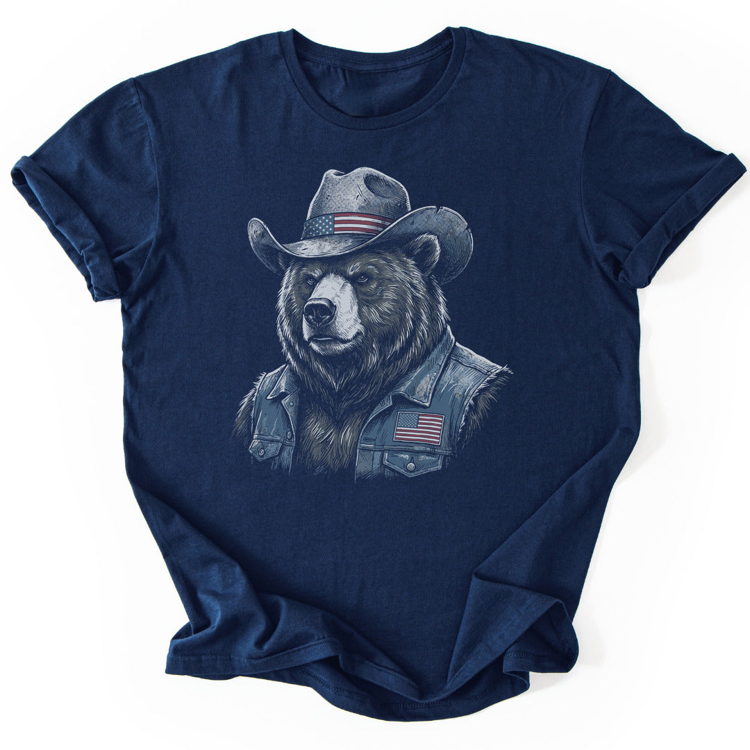 T-Shirt Navy / S USA Cool Bear