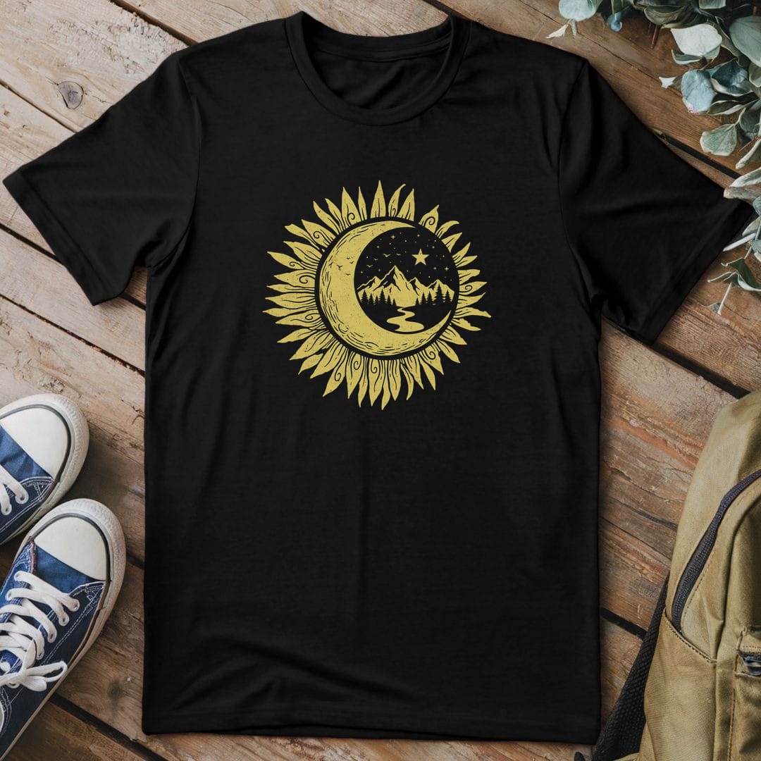 T-Shirt Black / S Sunny Mountain Flower