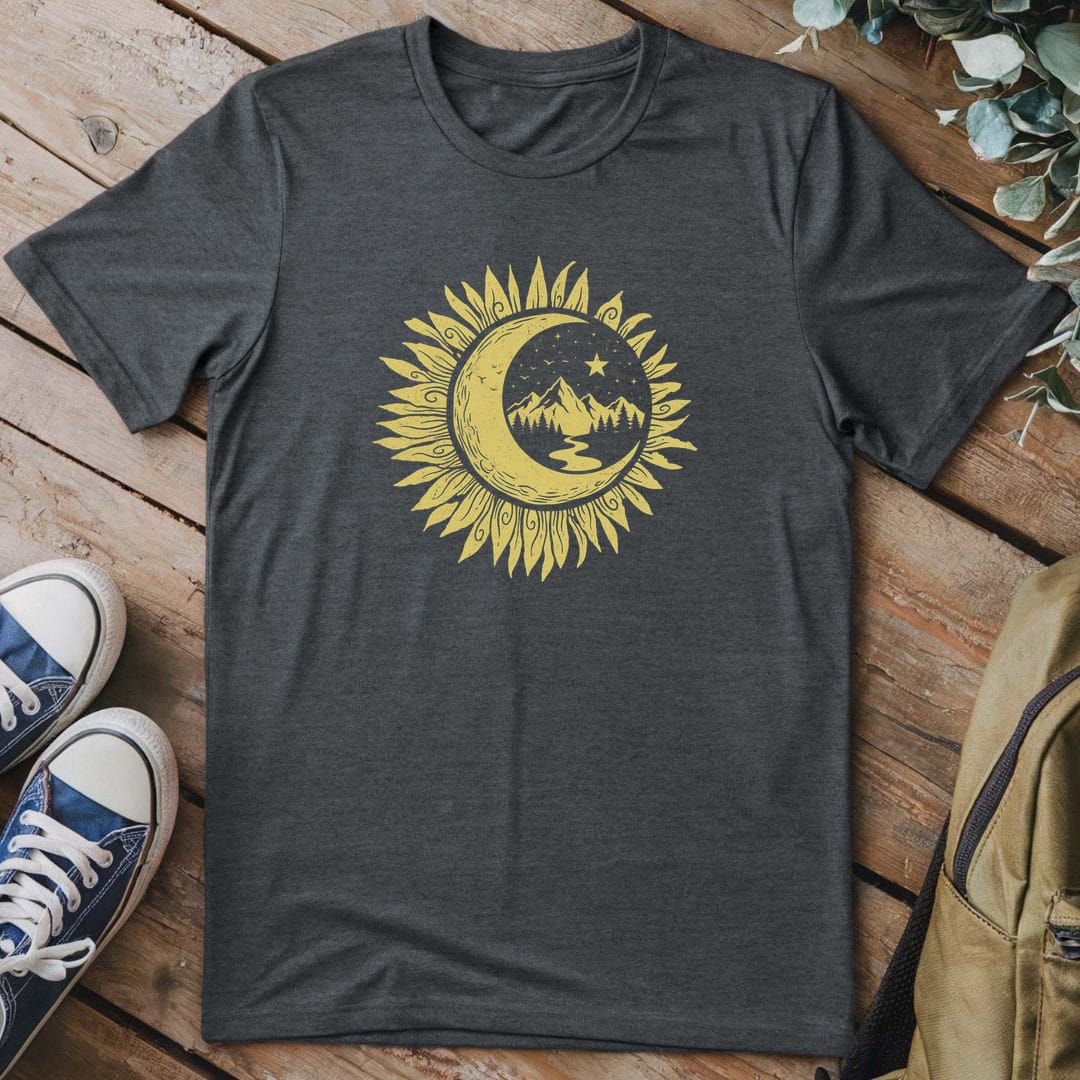 T-Shirt Dark Heather / S Sunny Mountain Flower