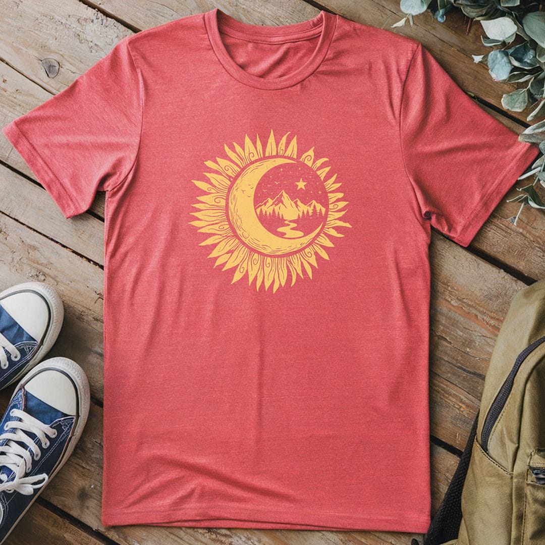 T-Shirt Heather Red / S Sunny Mountain Flower