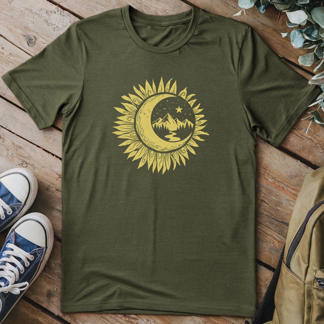 T-Shirt Military Green / S Sunny Mountain Flower