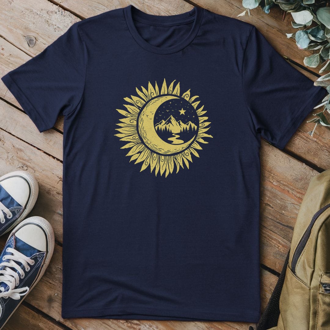 T-Shirt Navy / S Sunny Mountain Flower