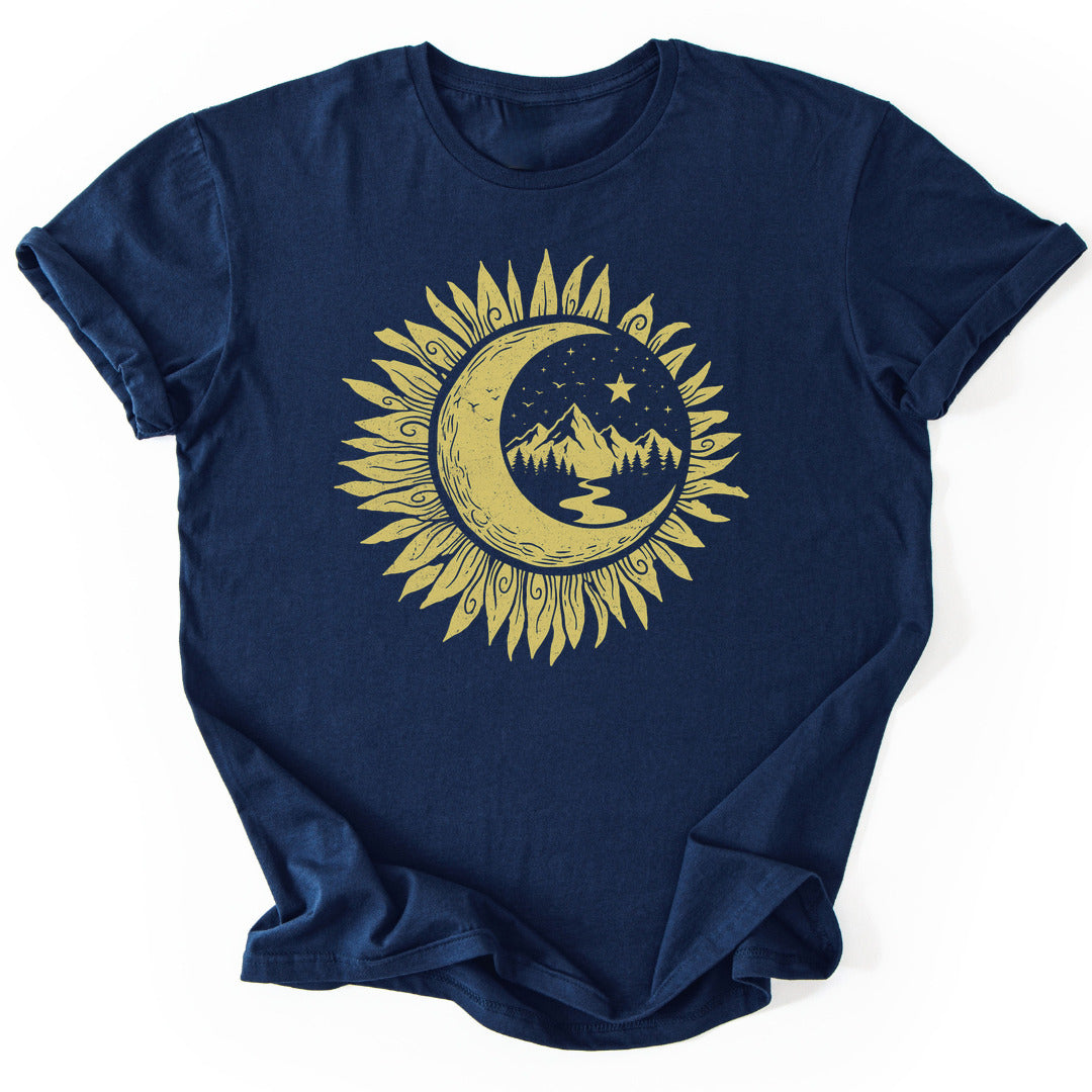 T-Shirt Navy / S Sunny Mountain Flower