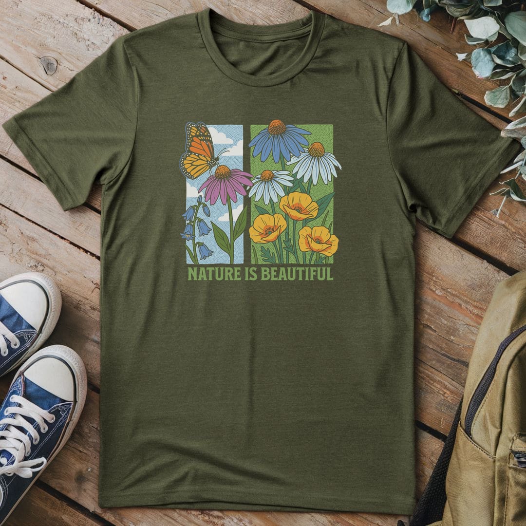 T-Shirt Military Green / S Nature Is Beautiful