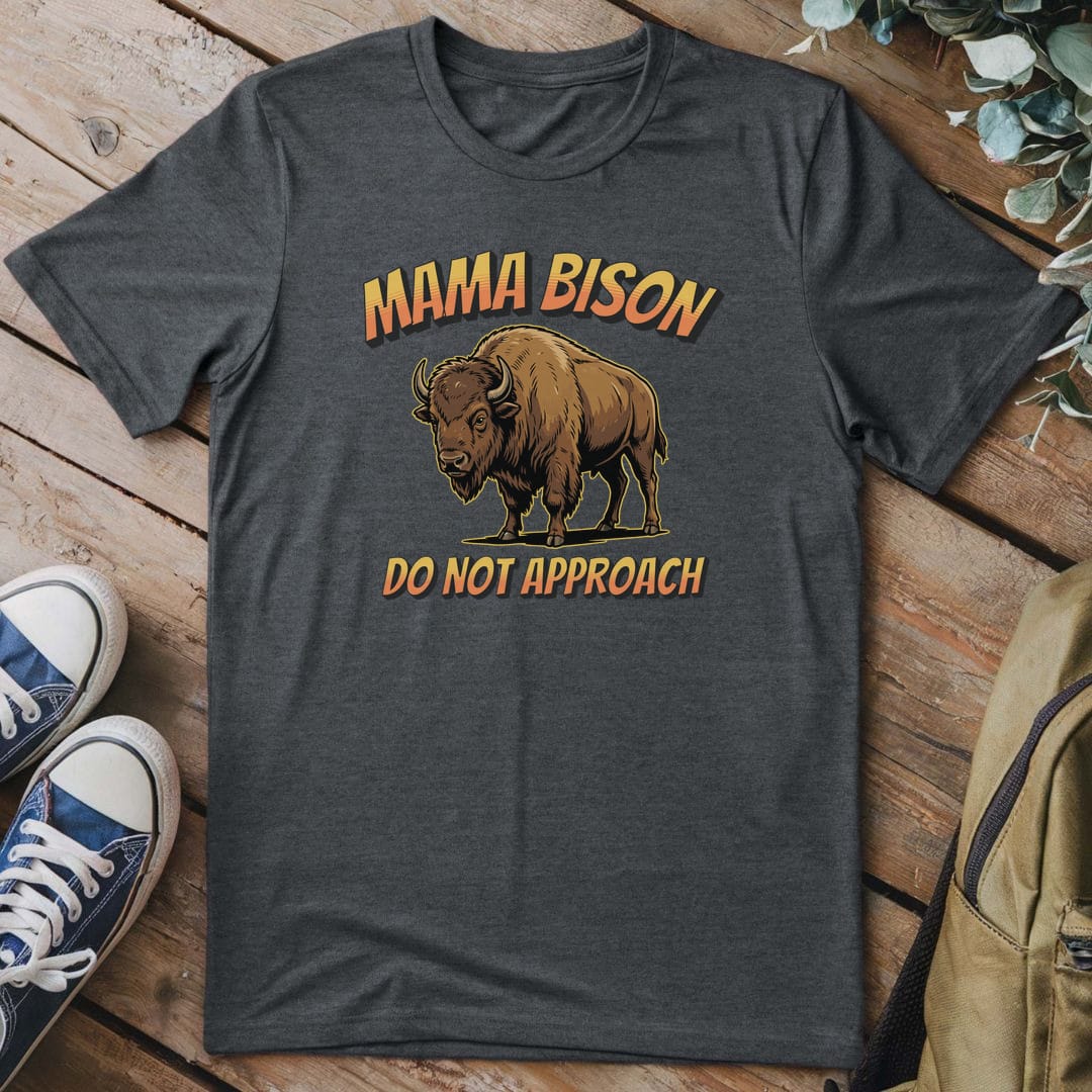 T-Shirt Dark Heather / S Mama Bison