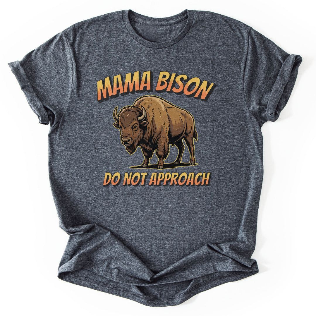 T-Shirt Dark Heather / S Mama Bison