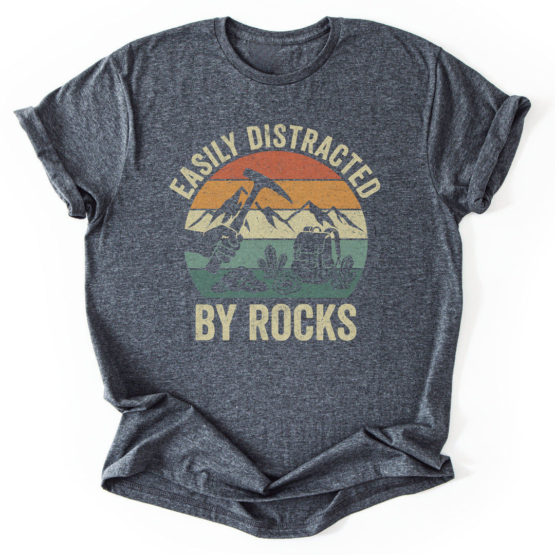 T-Shirt Dark Heather / S Retro Rockhound Sunset